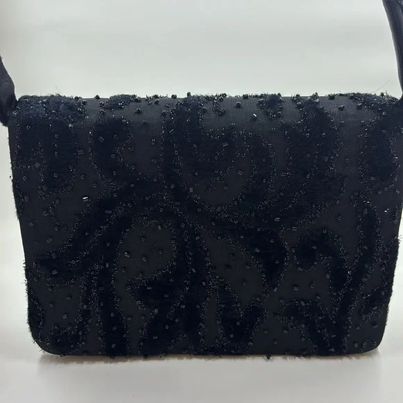 Black beaded evening bag - Picture 2 of 6